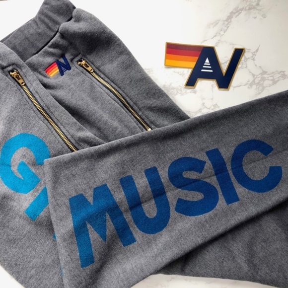 Aviator Nation Pants - Aviator Nation Give Music Sweatpants, Unisex M